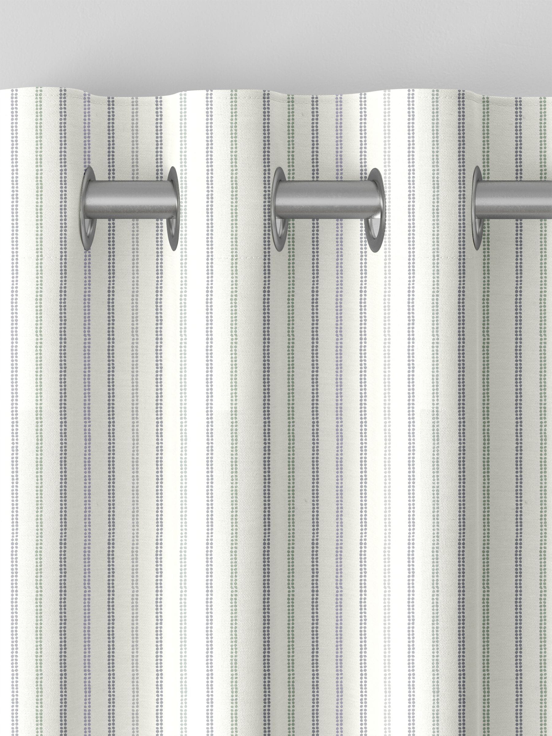 Laura Ashley curtains dove grey candy stripe, UK version