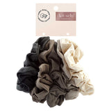 Kitsch Organic Cotton Scrunchies 5pc Set - Gray