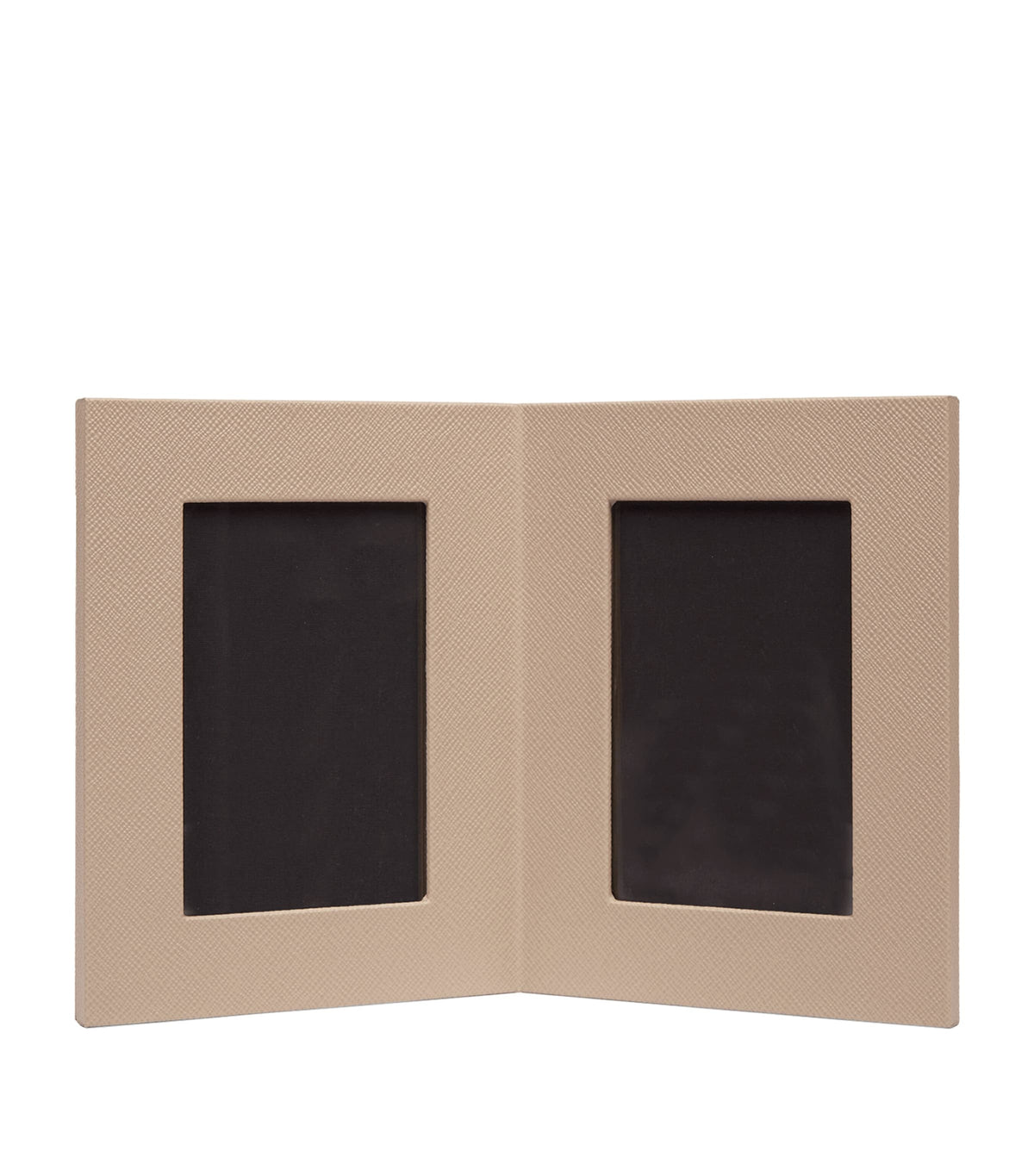 Smythson calfskin Panama double photo frame 6 x 4 (British brand)