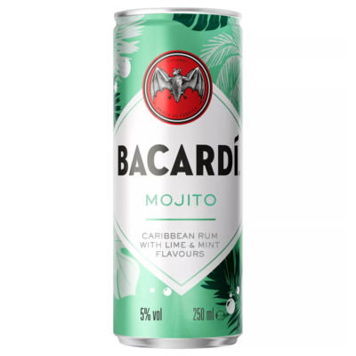 Bacardi Mojito premix rum cocktail 25cl - British product