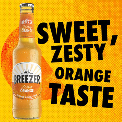 Breezer orange rum drink 275ml (British brand)