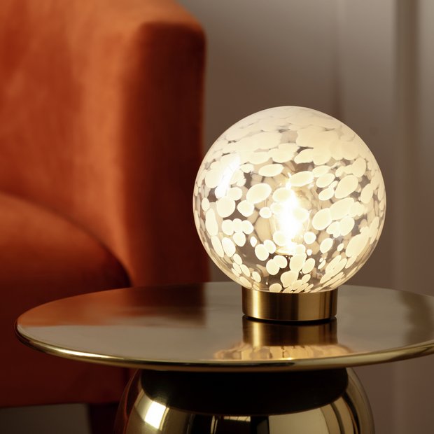Argos Home Globe table lamp white, imported from the UK