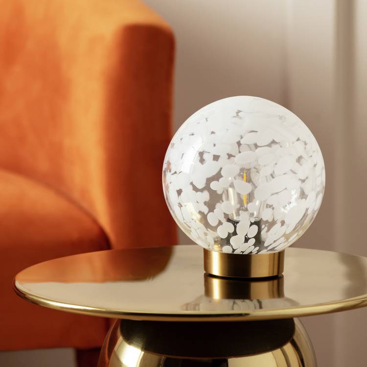 Argos Home Globe table lamp white, imported from the UK