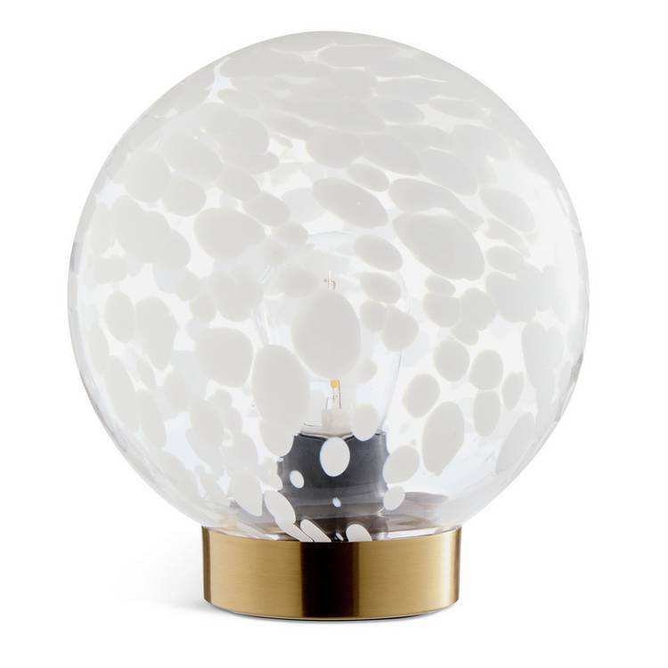 Argos Home Globe table lamp white, imported from the UK