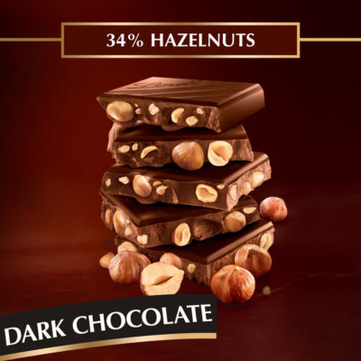 ASDA Lindt Les Grandes Dark Chocolate Hazelnut Bar 150g- Buy online at McGrocer