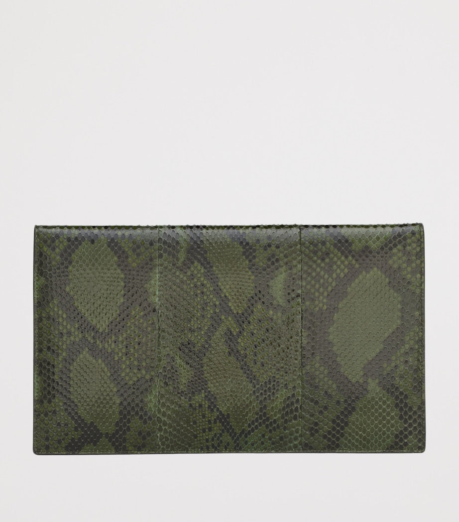 Saint Laurent large envelope Cassandre pouch python skin - British product