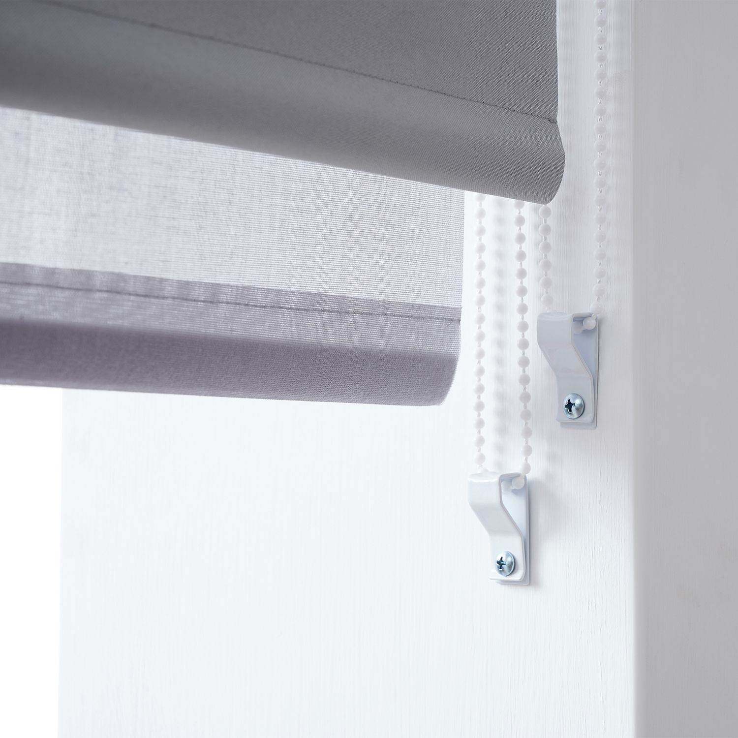 Little Black Book Blackout Double Grey Roller Blind - 80cm