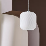 Argos Home Swirl Lilac Glass Easy Fit Lampshade - 20.5cm