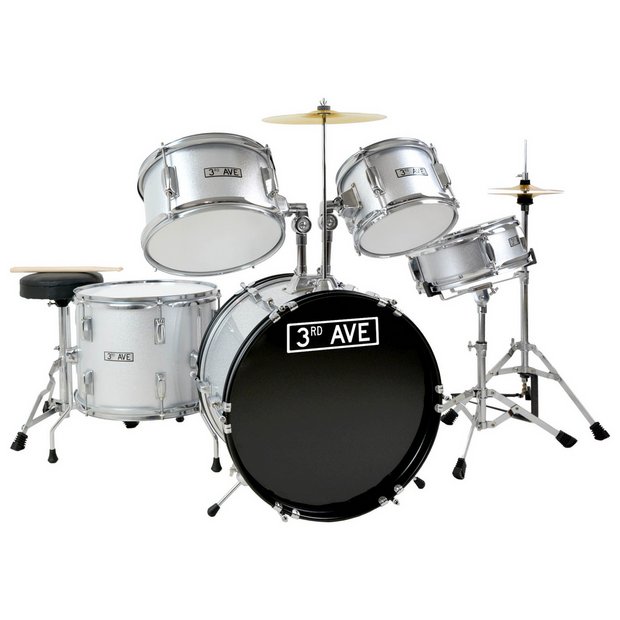 3rd Avenue junior drum kit silver sparkle (British brand)