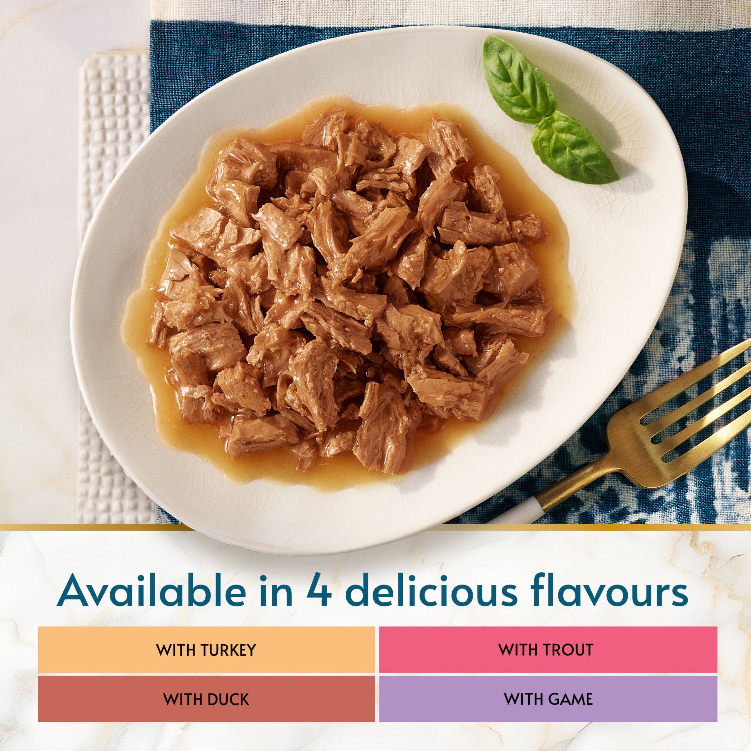 Gourmet Perle wet cat food country medley flavours 12x85g, UK version