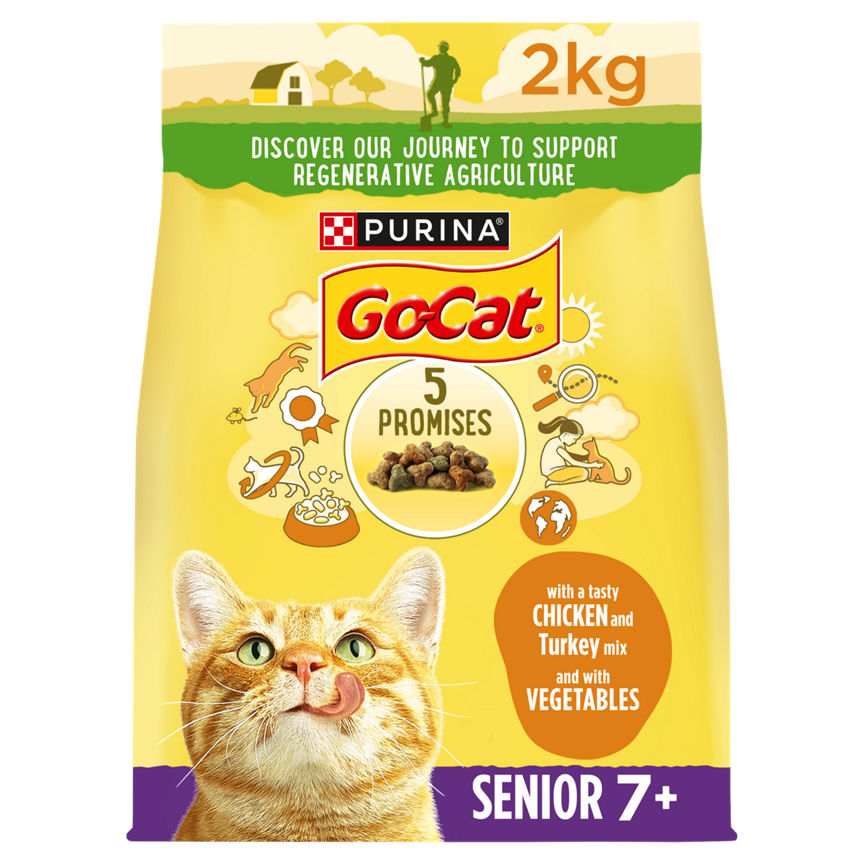 Go-Cat Senior Dry Cat Food Chicken Rice and Veg GOODS ASDA   