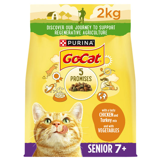 Go-Cat Senior Dry Cat Food Chicken Rice and Veg GOODS ASDA   