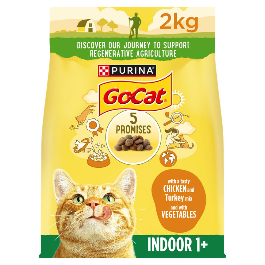 Go-Cat Adult Indoor Dry Cat Food Chicken & Veg GOODS ASDA   