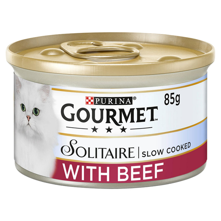 Gourmet Solitaire Tinned Cat Food With Beef GOODS ASDA   