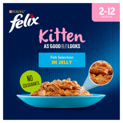 Felix kitten fish selection jelly cat food 100g, UK version