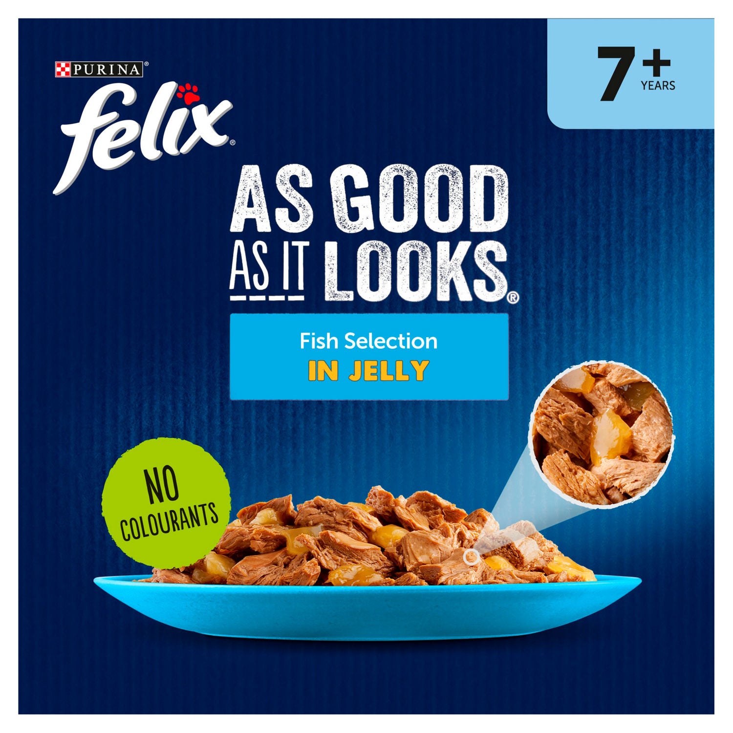 Felix Senior 7+ cat food pouches 12 x 85g - British product