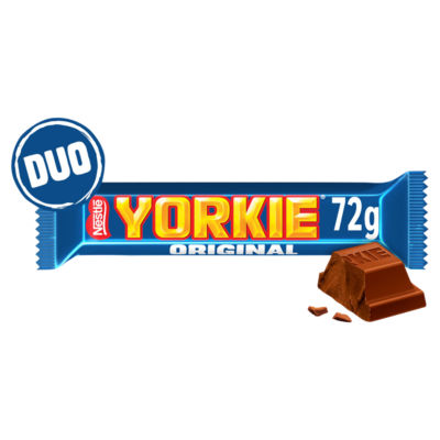 Yorkie DUO milk chocolate bar 72g, UK version