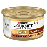 Gourmet Gold Tinned Cat Food Duck and Turkey Casserole GOODS ASDA   