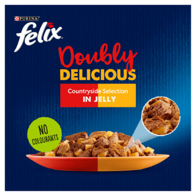 Felix Doubly Delicious Countryside Selection wet cat food 12x85g - British product