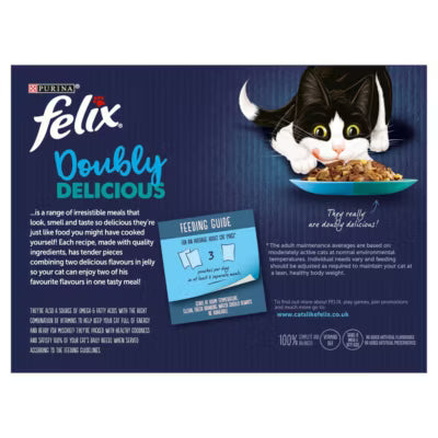 Felix Doubly Delicious Fish Selection in Jelly Cat Food 12x85g - British product