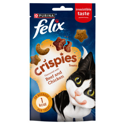 ASDA Felix Crispies Chicken and Beef Cat Treats 45g- Buy online at McGrocer