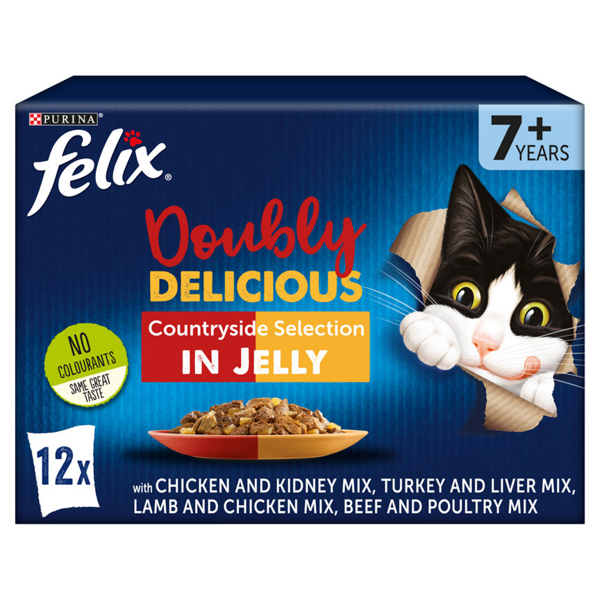 Felix As Good As It Looks Doubly Delicious Senior Cat Food Meat GOODS ASDA   