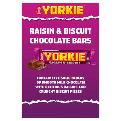 Yorkie chocolate bar Raisin & Biscuit 3 pack 132g, UK version