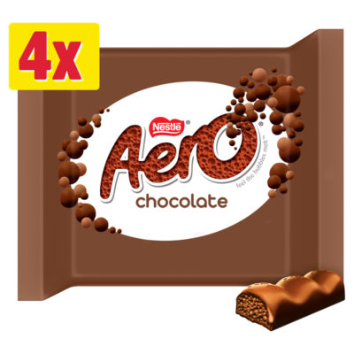 ASDA Aero Bubbly Milk Chocolate Bar 4 Pack 108g- Buy online at McGrocer