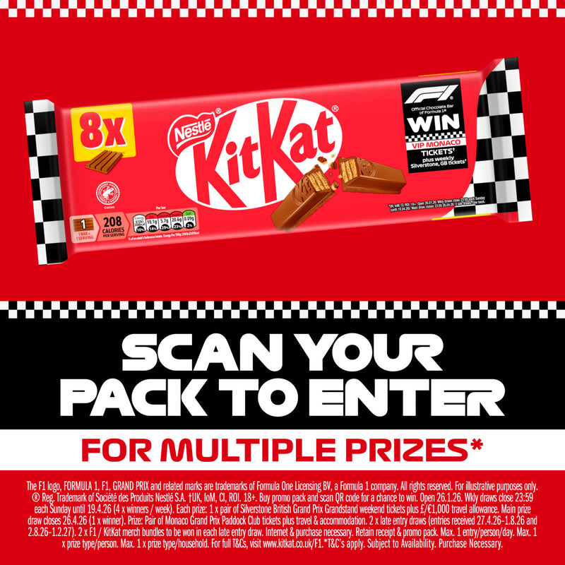 Kit Kat F1 4 Finger chocolate bar 332g, UK version