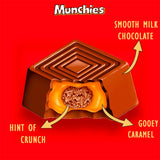 Munchies milk chocolate and caramel sweets 104g, imported from the UK