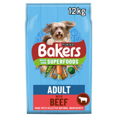 Bakers Superfoods Rindfleisch mit Gemüse Trockenfutter für erwachsene Hunde 12kg