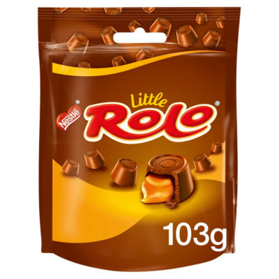 Rolo little milk chocolate sharing bag 103g, imported from the UK