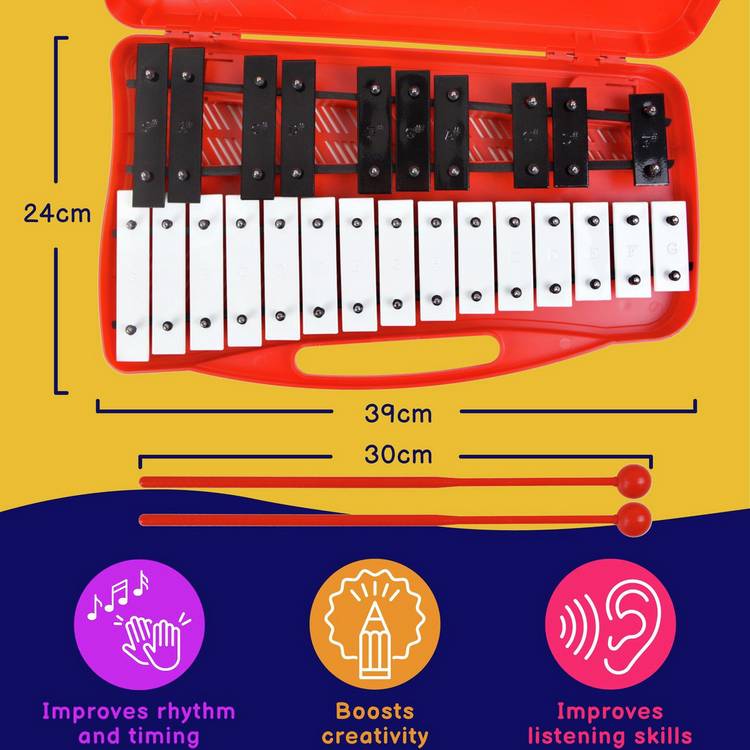 A-Star 25 note chromatic glockenspiel red, UK version