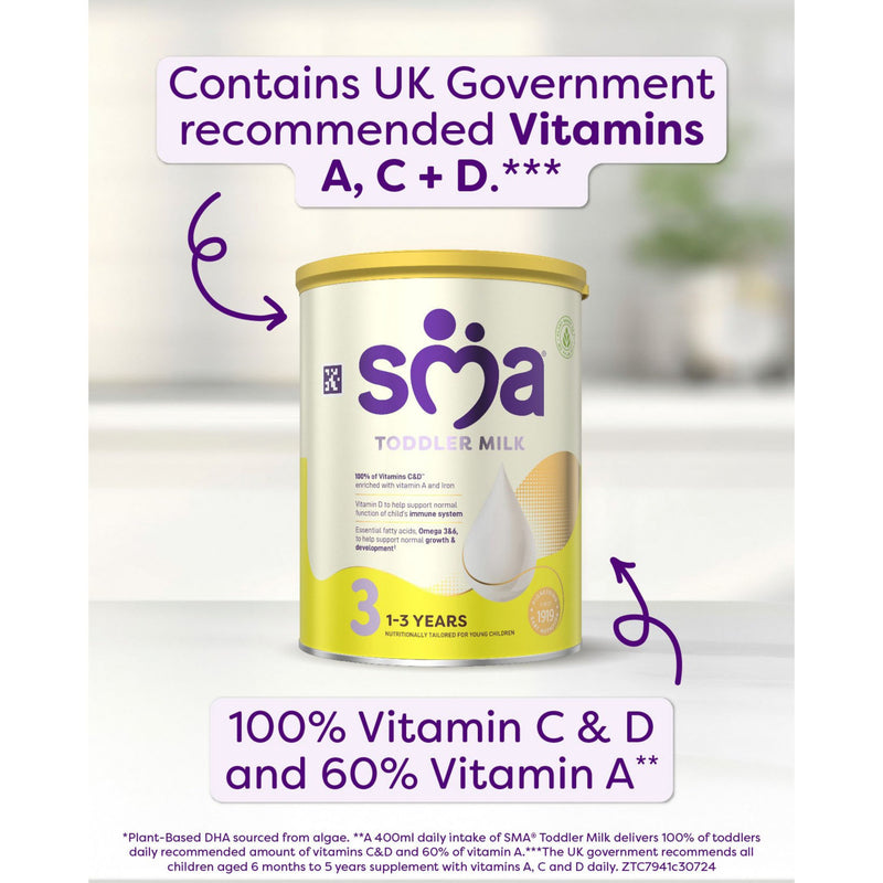 SMA Stage 3 toddler milk powder 800g (British brand)