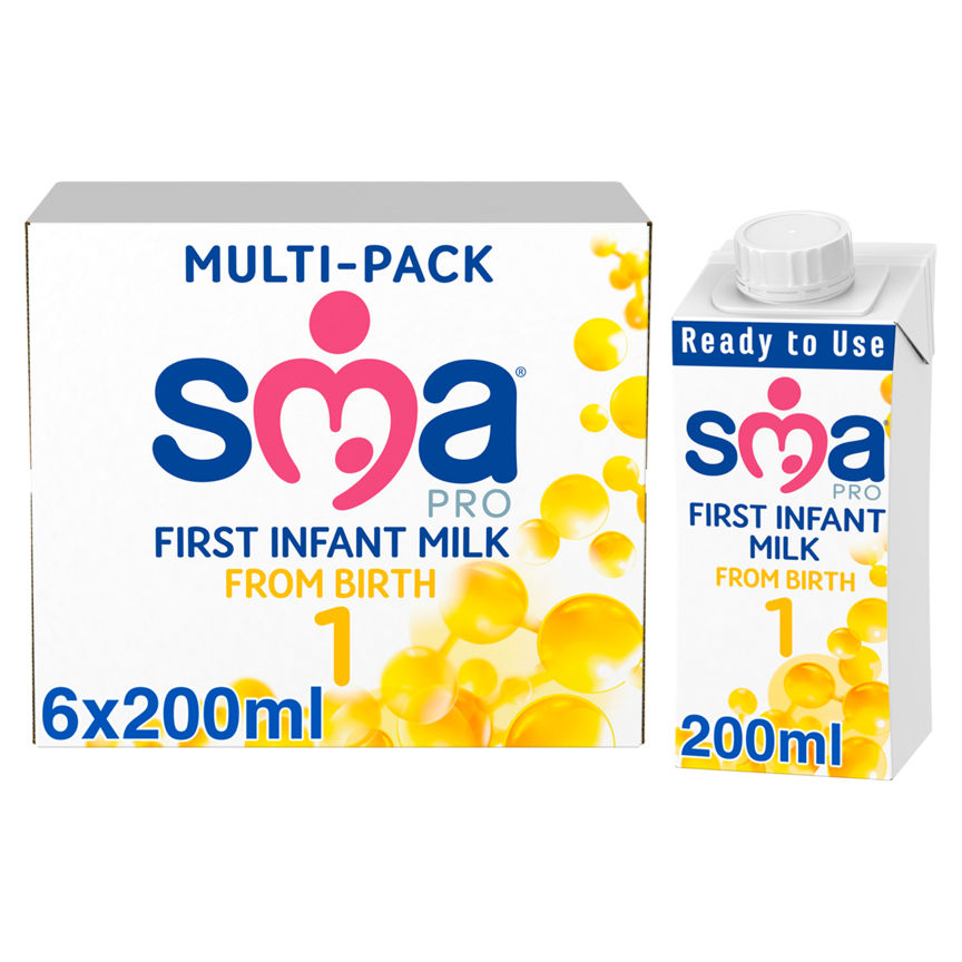 SMA PRO First Infant Milk From Birth Ready to Feed Multipack GOODS ASDA   