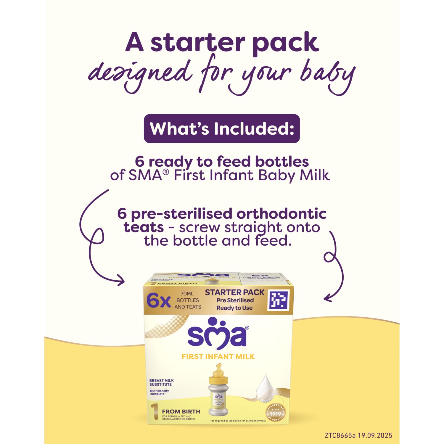 SMA infant milk liquid formula 6x70ml (British brand)