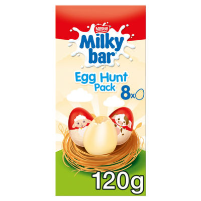 MilkyBar white chocolate Easter eggs Egg Hunt Box 120g, UK version