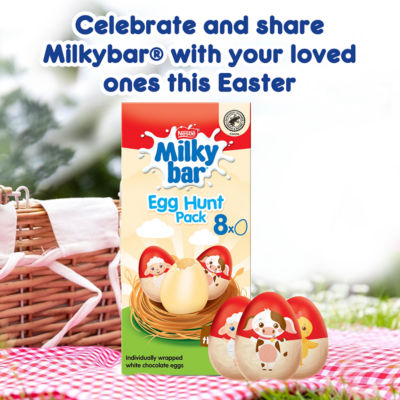 MilkyBar white chocolate Easter eggs Egg Hunt Box 120g, UK version