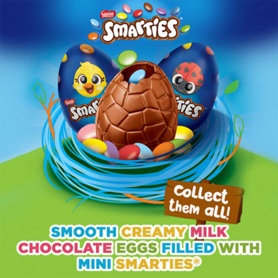 Smarties Easter egg box milk chocolate eggs 140g, imported from the UK
