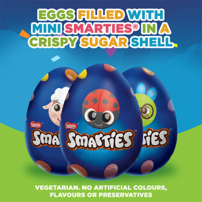 Smarties Easter egg box milk chocolate eggs 140g, imported from the UK