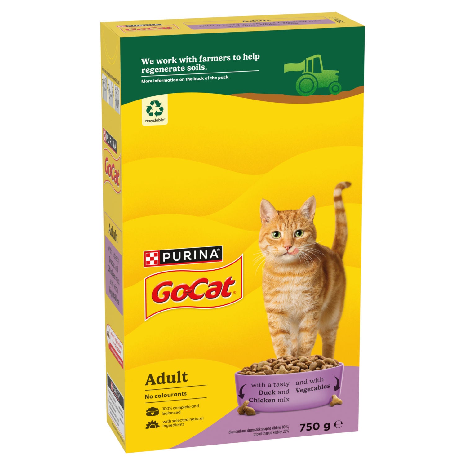 Go Cat chicken and duck dry cat food 750g, UK version
