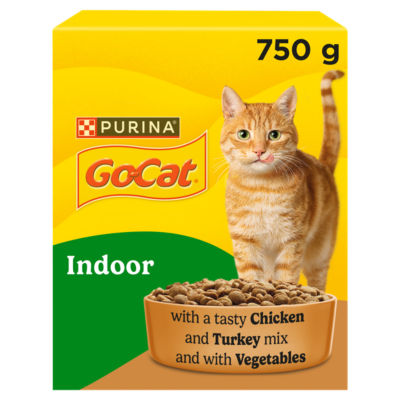 GO-CAT Indoor Chicken dry cat food 750g - British product