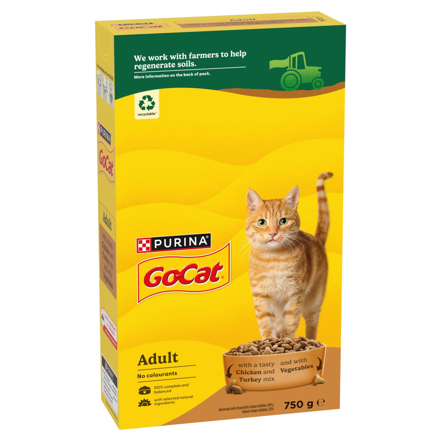 Go Cat Chicken and Turkey Dry Cat Food 750g, UK version
