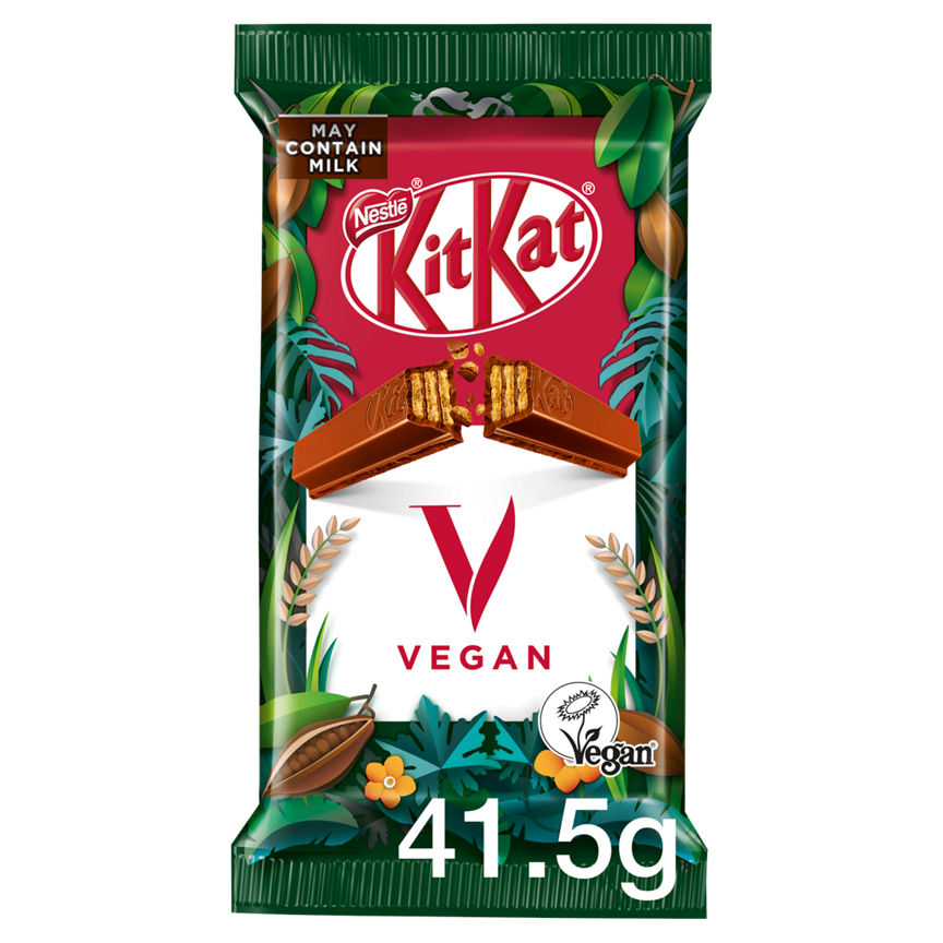 Kit Kat 4 Finger Milk Chocolate Vegan Biscuit Bar GOODS ASDA   