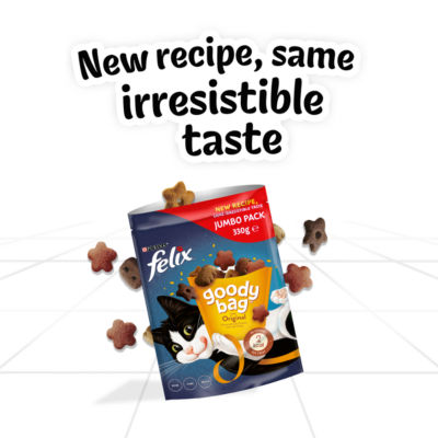 ASDA Felix Goody Bag Treats Original Cat Treats 330g- Buy online at McGrocer