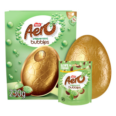 Aero peppermint milk chocolate Easter egg 230g, imported from the UK