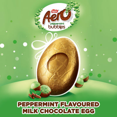Aero peppermint milk chocolate Easter egg 230g, imported from the UK