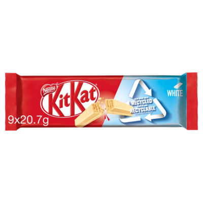 ASDA Kit Kat 2 Finger White Chocolate Biscuit Bar 9 Pack 186.3g- Buy online at McGrocer