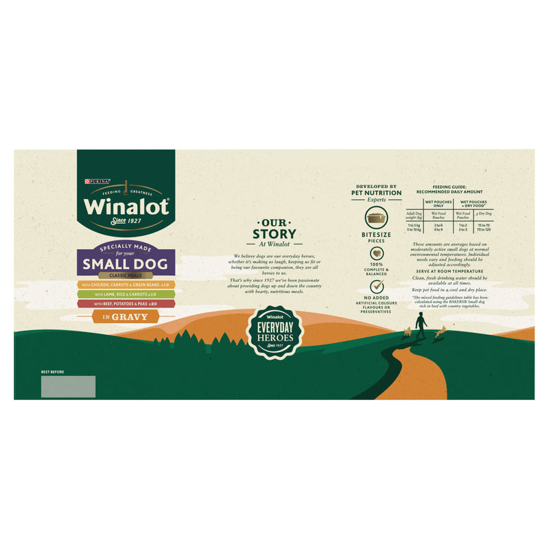 Winalot Meaty Chunks Small Dog Wet Food 40 x 85g (British brand)