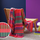 Margo Selby knitted throw red 150x125cm, imported from the UK